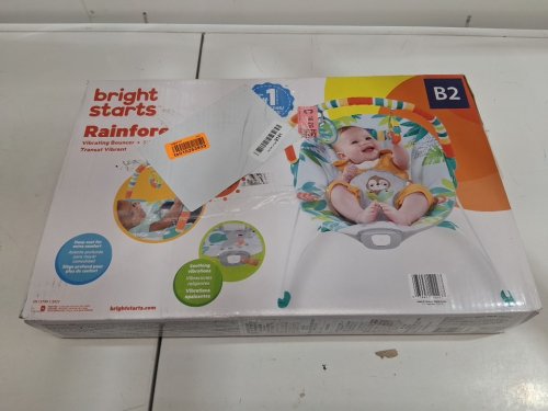 BABY BRIGHT STARTS NO SLIP BOUNCER SOOTHING VIBRATIONS INFANT SEAT - RAINFOREST VIBES - MULTICOLOUR - (MODEL: 12227-ES) image 3
