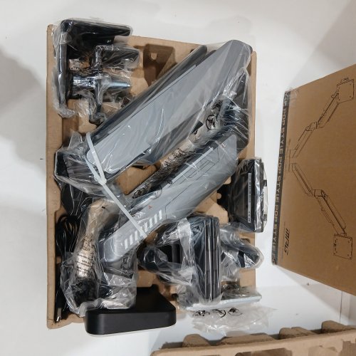 MSI MPG Premium RGB Dual Monitor Stand Arms - 17" - 35" - Grey/Black/RGB (Model: MT201DR) image 4