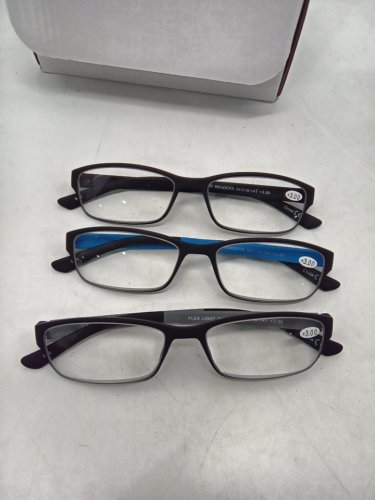 2PK UNISEX sav eyewear flex light readers +3.00 - assorted colours image 2