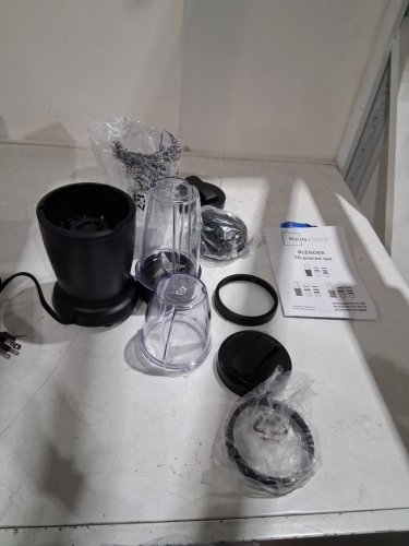 10pc MAINSTAYS Personal Blender Set with lids. - 10oz, 16oz, 18oz -300W -black (MODEL: 50661796) image 3