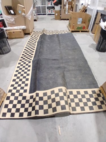 GARVEE outdoor rug - 10ftx14ft - plastic straw/beige/black image 2