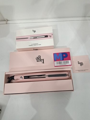 l'ange ceramic 1-pass flat iron, dual voltage 110-240v, 45w - 1"- pink  (model: hs098/2432) image 2