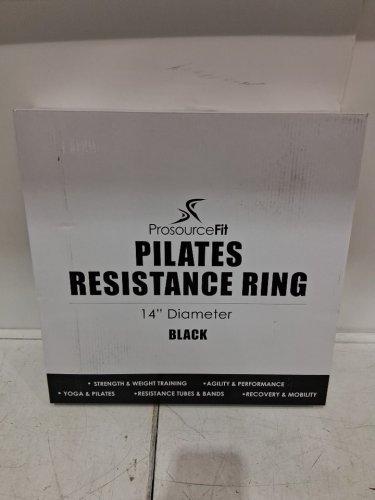 Prosourcefit Pilates Resistance Ring with Dual Grip Handles For Toning And Fitness - 14" - Black image 2