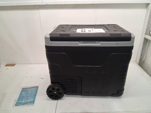 EUHOMY Dual Zone Portable Car Fridge Freezer  LED Digital Display and built-in wheels and handles - 50l  - 100v - Black / Grey (Model:CF003-50BL-CAEH) image 3