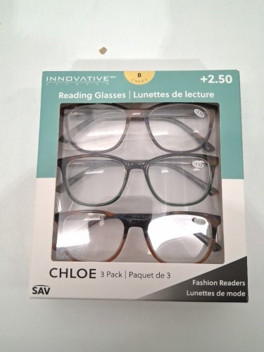 3PK Innovative Eyewear chloe Reading Glasses - +2.50 - Assorted Designs (Model: 8859150) image 2