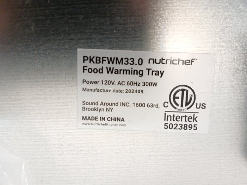 NutriChef 3 Pot Section Buffet Server Food Warmer Stainless Steel Tray - 3.5QT - Stainless Steel Grey - (Model: PKBFWM33.0) image 10