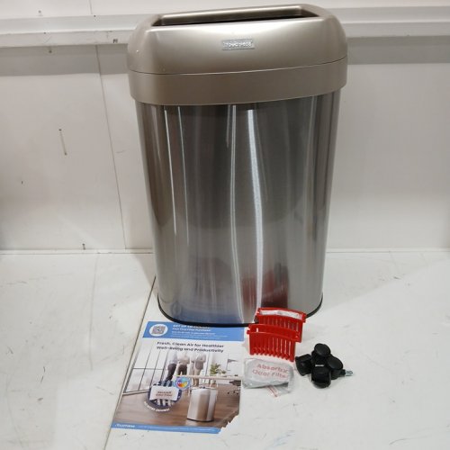 ITOUCHLESS  Dual-Deodorizer Oval Open Top Garbage Can - 13 gallon - stainless steel - (model: ol13stv) image 3