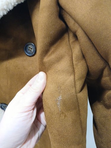 MENS dockers Faux Shearling Midlength Overcoat - medium - brown (style: dm2js226) image 4