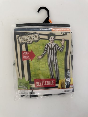 BOYS RUBIES BEETLEJUICE COSTUME - MEDIUM (8-10) - WHITE/BLACK (STYLE: 1001534) image 2