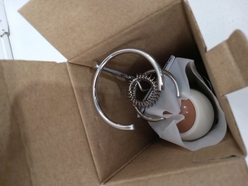 2PC Cliton Battery Powered Milk frother with stainless steel stand - White image 4