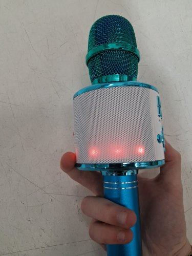 WIRELESS bluetooth karaoke microphone - blue (model: 868) image 3