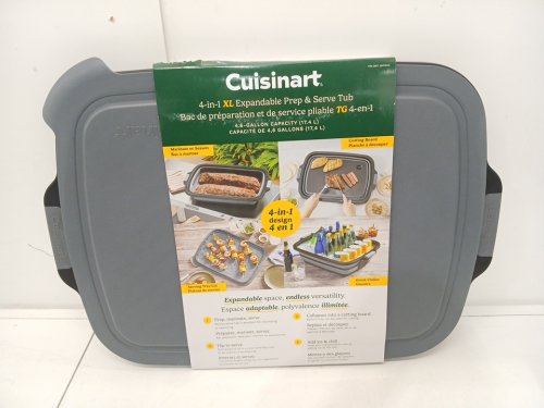 Cuisinart - 4-in-1 Collapsible Prep and Serving Tray - 22.5" x 16.4" - 4.6 GAL - Grey (Model: CMT-7596PCC) image 2