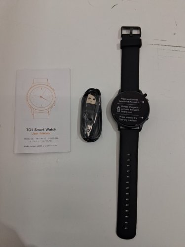 TUYOMA tg1 Smartwatch with Touchscreen Fitness Tracker and Heart Rate - 1.3" - black (model: lw36) image 2