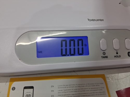 BEURER DIGITAL BABY/PET WEIGHT SCALE, 44LBS CAPACITY - WHITE/GREY (MODEL: BY90) image 4