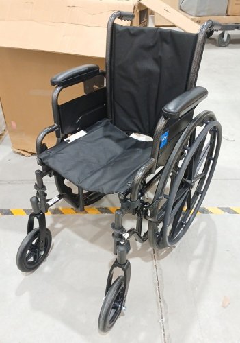 MEDLINE GUARDIAN K1 WHEELCHAIR - 300LB CAP - BLACK (MODEL: K1166N22S) image 3