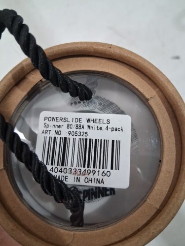4pk Powerslide urethane rollerblade Spinner Wheels - 80mm 88A - white (model: 905325) image 3