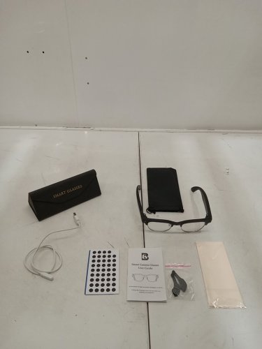 Booabei Smart AI Glasses with 8MP Camera, 4K Recording, and Photochromic Lenses - 150mm Frame - Black (Model: W630) image 3