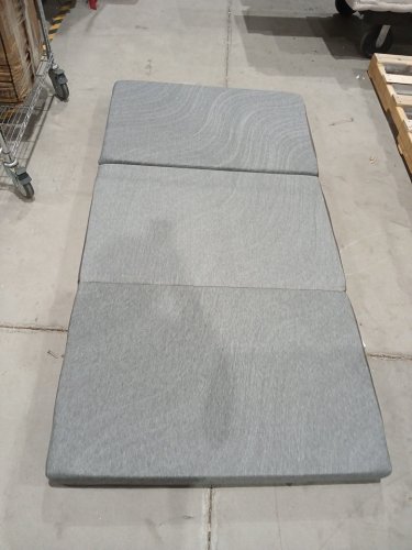 twolike tri folding foam mattress - 4" x 38" x 75" - twin - grey image 4