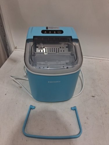 EUHOMY Countertop Ice Maker Machine with Handle, Basket and Scoop - MAKES 26LBS Per Day - blue (MODEL: IM-06c) image 2