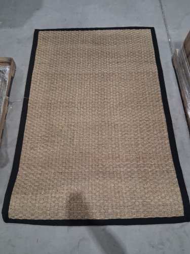 safavieh natural seagrass fiber decorative area rug - 4ft x 6ft - natural w/ black trim - (model: nf114c-4) image 4
