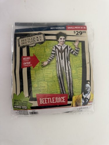 BOYS RUBIES BEETLEJUICE COSTUME - SMALL (4-6) - WHITE/BLACK (STYLE: 1001534) image 2