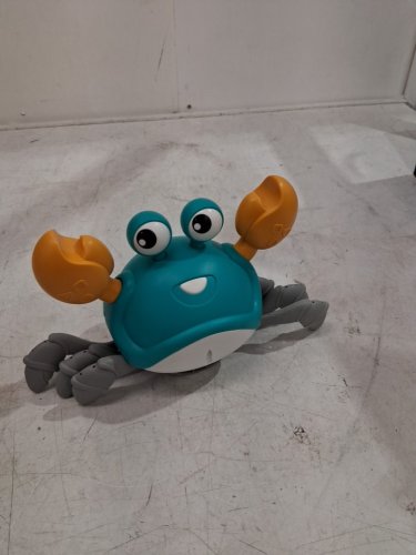 Fun Interactive Dancing Crawling Crab Toy - green/white/yellow/grey image 3