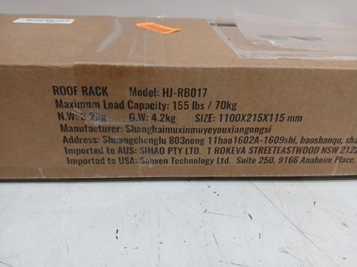 2PC Universal Roof Rack Cross Bars - 41" - 155lbs max - for SUVs, Sedans, and Vans - black (model: hj-rb017) image 3