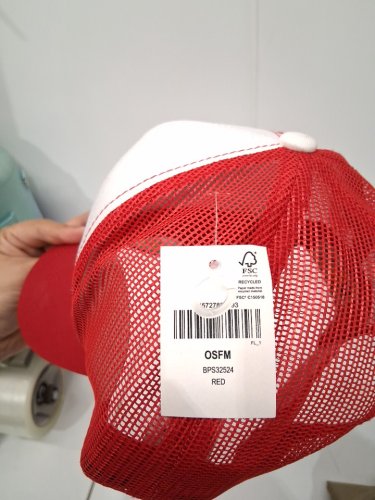 Embroidered Logo Mesh Trucker Cap - osfm - Red image 3