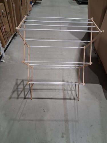 Honey-Can-Do Wood Accordion Drying Rack - 29" x 14.2" x 42.1" - White/Natural Wood (model: DRY-01111) image 4