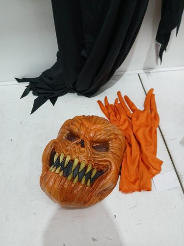 3PC MEN'S WAY TO CELEBRATE HOLLOWED JACK COSTUME - MEDIUM (32-24) - BLACK/ORANGE/GREEN (STYLE: 48663) image 2