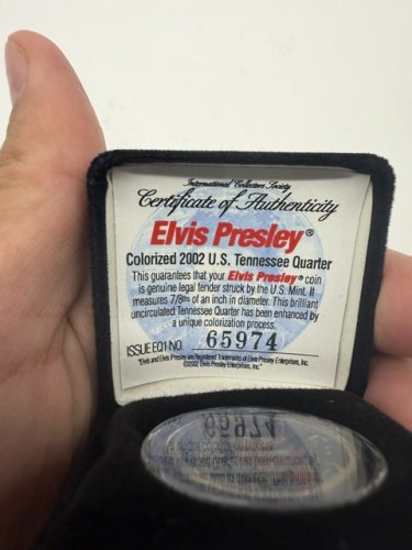 2 ELVIS PRESLEY COLORIZED TENNESSEE QUARTERS LIMITED EDITION image 2