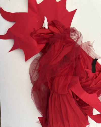WOMEN'S PARTYHOLIC FIERY DEMONESS COSTUME (DRESS ONLY) - MEDIUM (8-10) - RED image 2