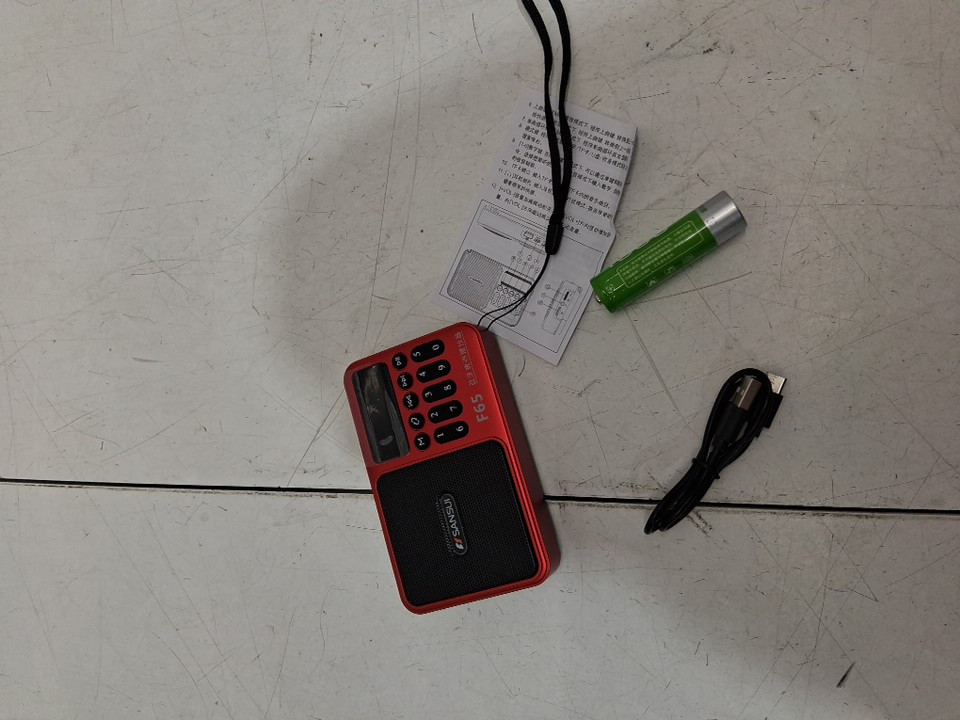 SANSUI Portable FM Radio and Bluetooth Wireless Speaker - red (model:F65) image 3
