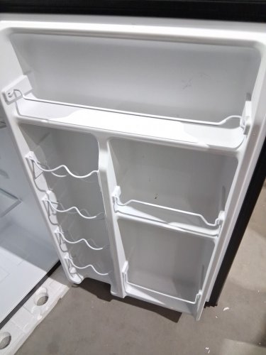 whirlpool mini refrigerator/FRIDGE with reversible door - freezer compartment - 4.3cu.ft stainless steel and black (model:wh43s1e) image 5