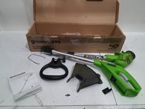 GREENWORKS CORDLESS STRING TRIMMER **TOOL ONLY** - 12" PATH 40V - GREEN/BLACK (MODEL: STF309/STF311) image 4