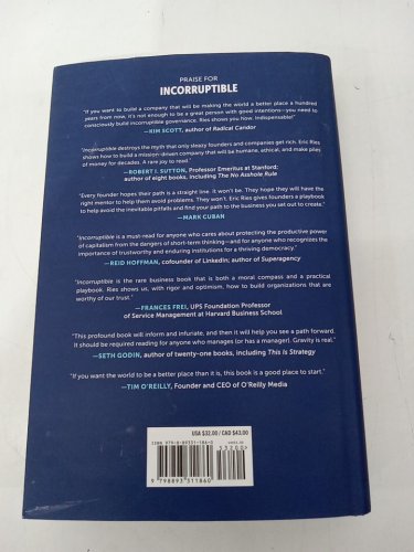 (Hardcover) Incorruptible: Why Good Companies go bad, and how great companies stay great by Eric Ries image 3