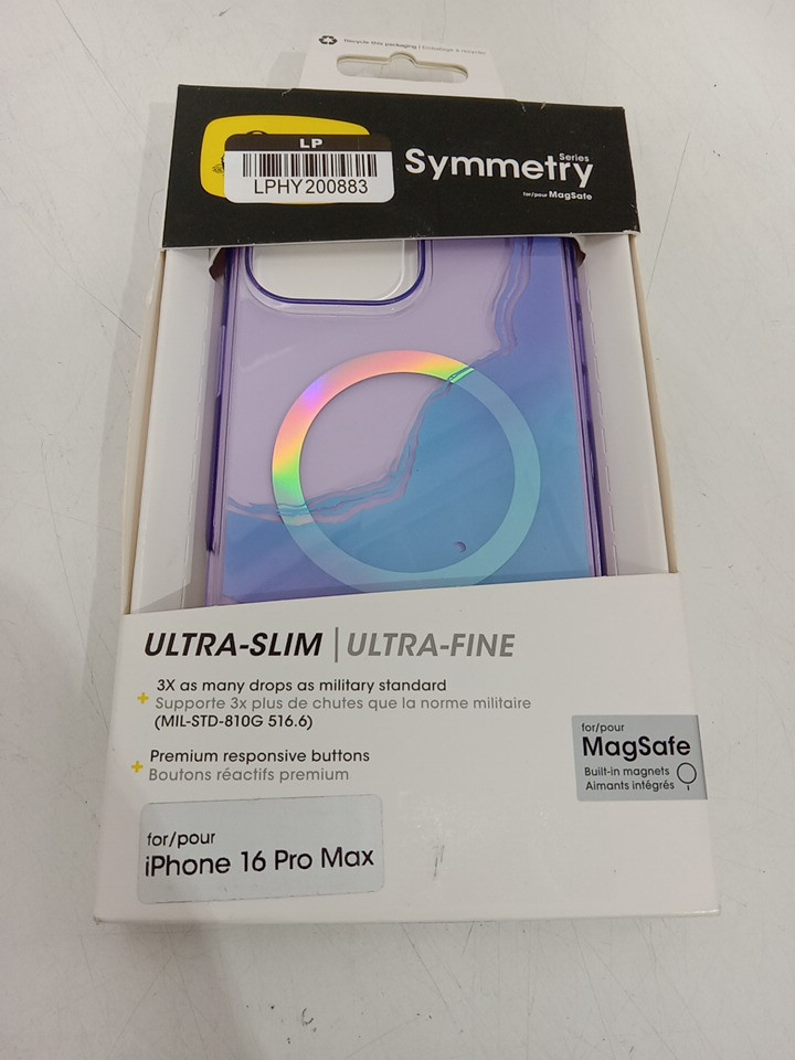 OtterBox Symmetry Series+ iPhone 16 pro MAX Case FOR MAGSAFE - clear/purple image 2