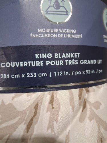 BERKSHIRE LIGHTWEIGHT COOLING BLANKET - QUEEN- WHITE/BEIGE FLORALS (MODEL: 1986201) image 3