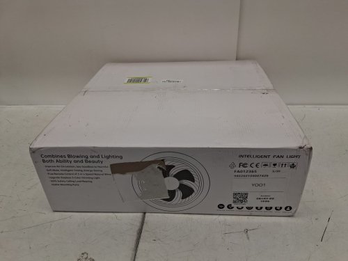 powrol low profile flush mount ceiling fan with lights and 6 wind speeds - 19" - 3000K to 6000K  - white image 2