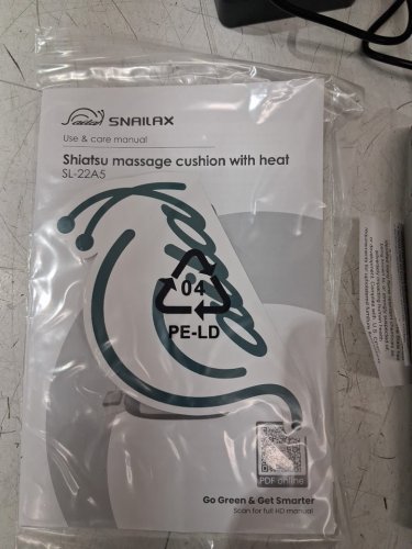 snailax Shiatsu Back Massager with Heat - 44.1” × 16.7” × 5.9” - 3 neck intensities/4 back massage modes/2 heat settings/3 vibration modes - grey (model: sl-22a5) image 3