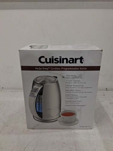 CUISINART PERFECTEMP PROGRAMMABLE CORDLESS ELECTRIC KETTLE - 1.7l capacity - STAINLESS STEEL (MODEL: CPK-17C) image 2