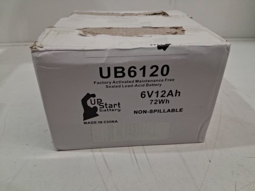 3pk upstart sealed lead-acid battery - 6V - 12AH - (model: ub6120) image 3