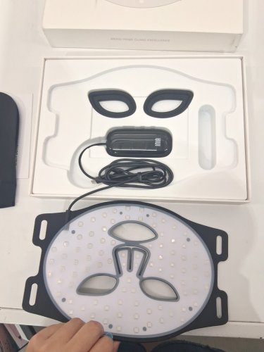 inia glow 2 led red light therapy mask - black (style: in-fm002) image 4