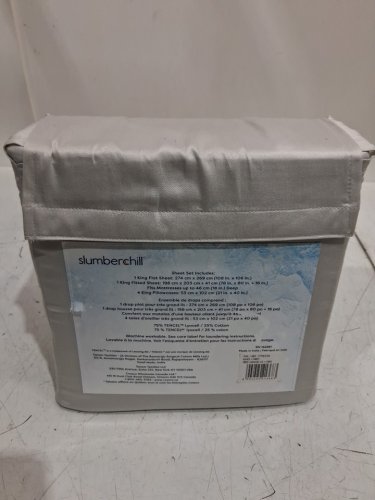 6PC slumberchill cooling sheet set - king - grey (style : 1796336) image 4