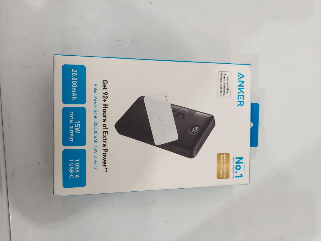 Anker DUAL PORT USB-A/USB-C 20,000MaH Power bank -15W - black (model: A1367) image 2