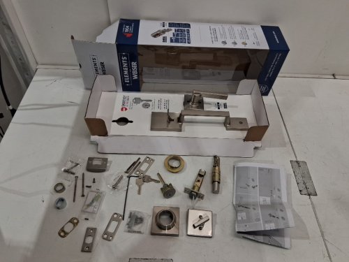 Weiser Amador Front Door Lock and Handle Set, with Casey Interior Door Lever and Deadbolt Featuring SmartKey - stain nickel (model: 9GLC94710-020) image 2