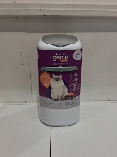 litter genie style cat litter odor control disposal system pail - 18.1" - white (model: ‎I000710) image 3