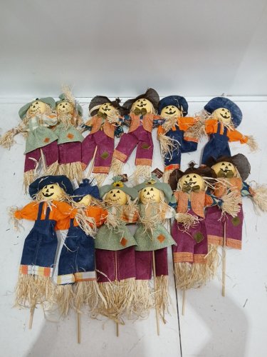 12 way to celebrate scarecrow stakes for garden - 10" - multi image 2