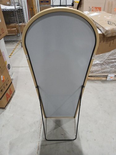 Harritpure arched full length Floor mirror with Built-In Stand - 58" x 18" - gold (Model: GXZJ-1858-G) image 4