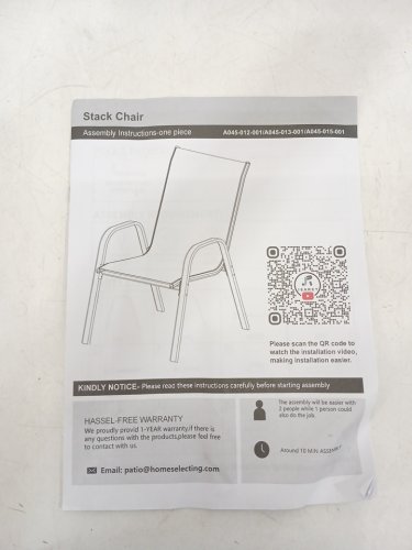 4PK Patio Stackable Dining Chairs with Armrests and High Back - 330lbs cap - Grey (Model: A045-013-001) image 6